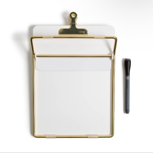 U Brands 8.5"x11.7" Adjustable Glass
Desktop Easel with Gold Accents and Marker - Picture 4 of 5